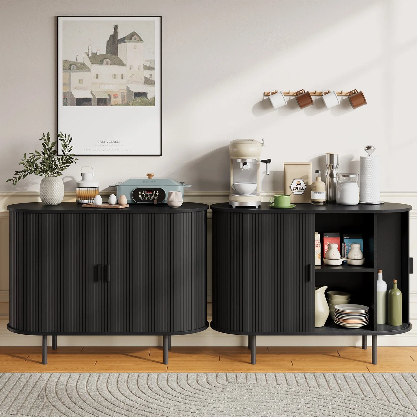 40" Sideboard with Sliding Door Storage and an Adjustable Shelf