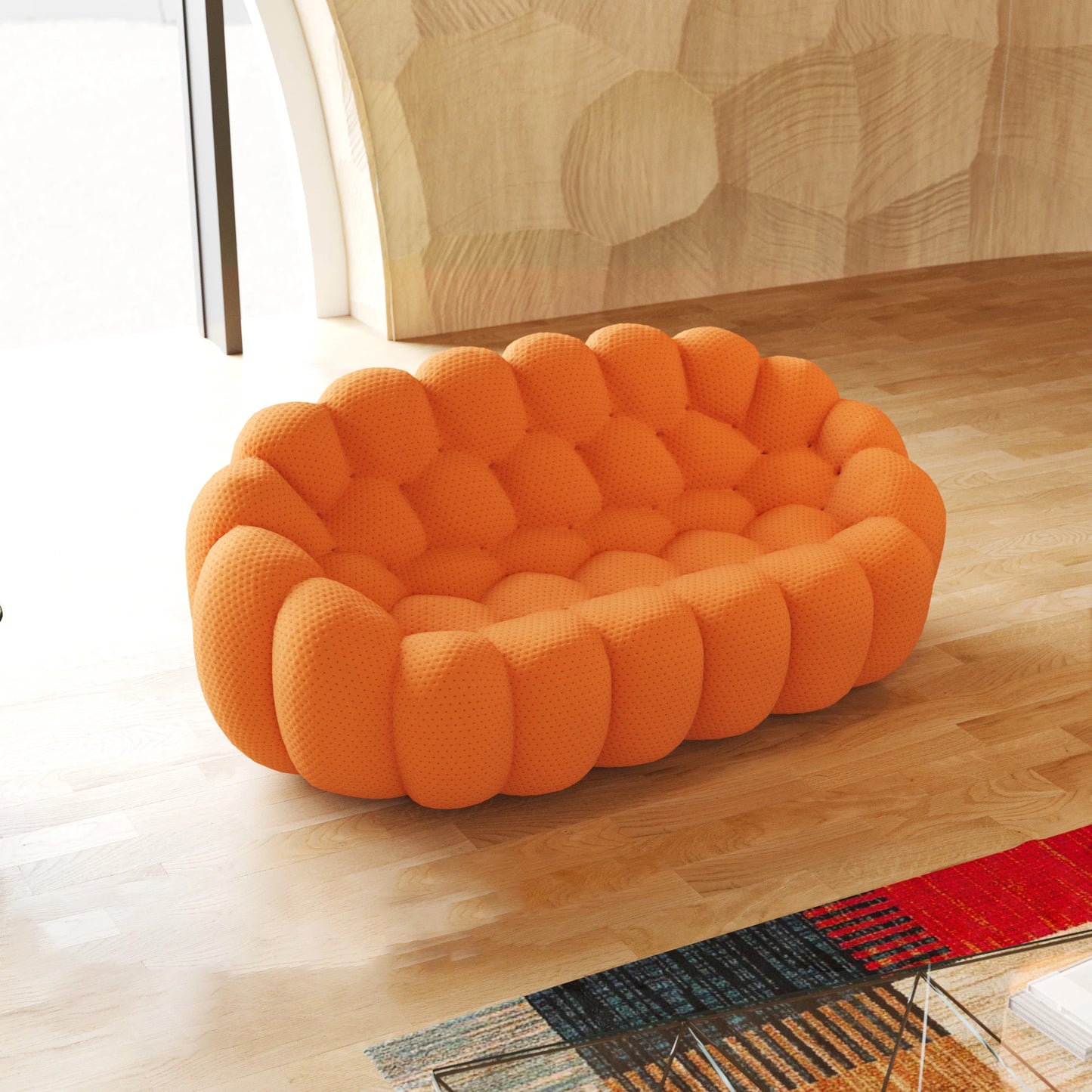 Modern Curved Bubble Loveseat