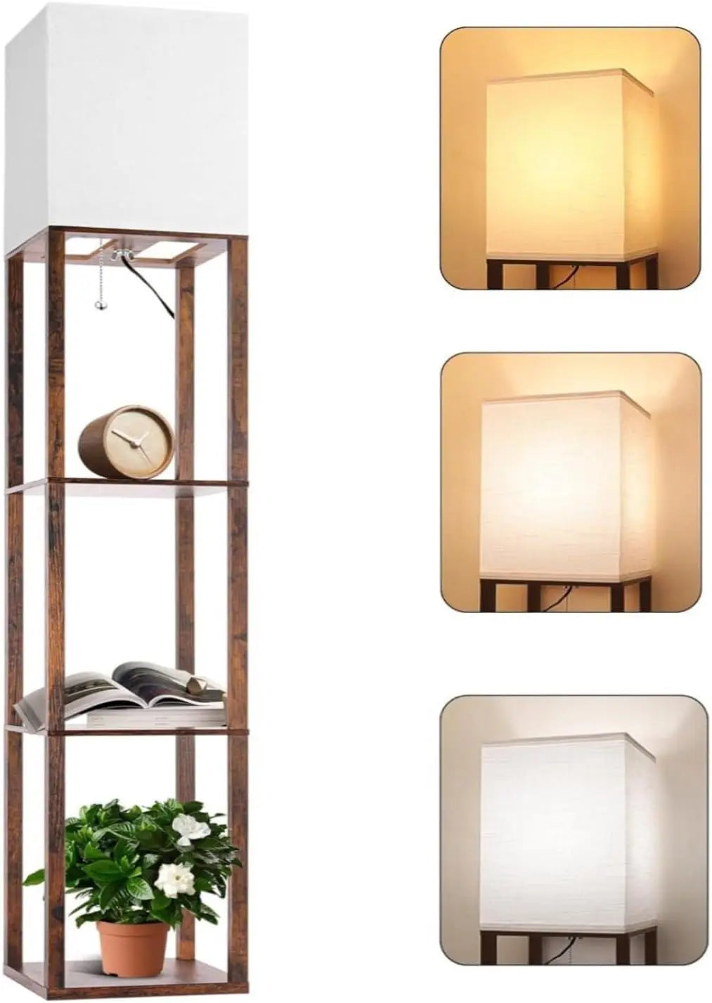 Modern Floor Lamp with Shelf
