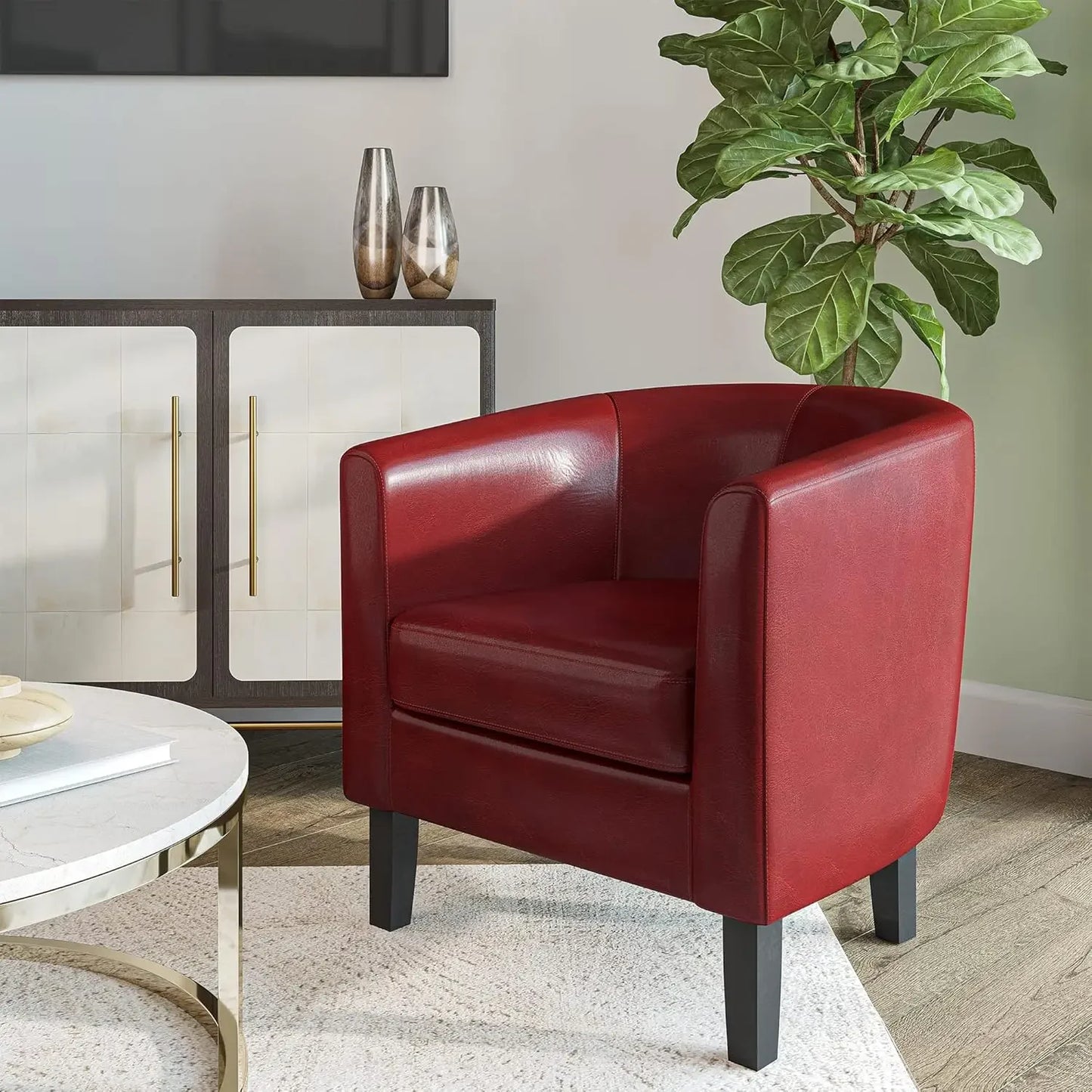 Linen Accent Barrel Chairs, Set of 2