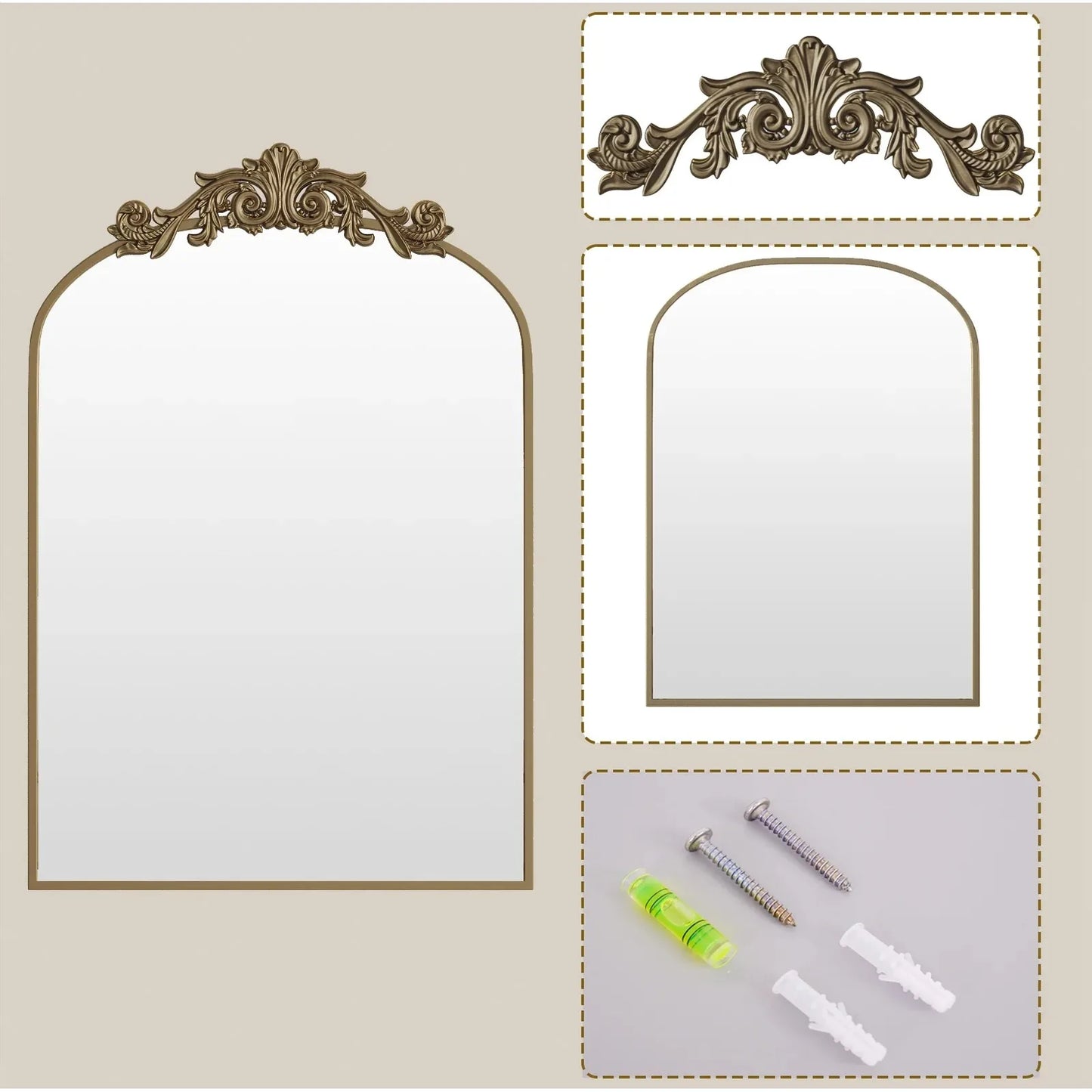 24”x36" Arched Vanity Wall Mirror