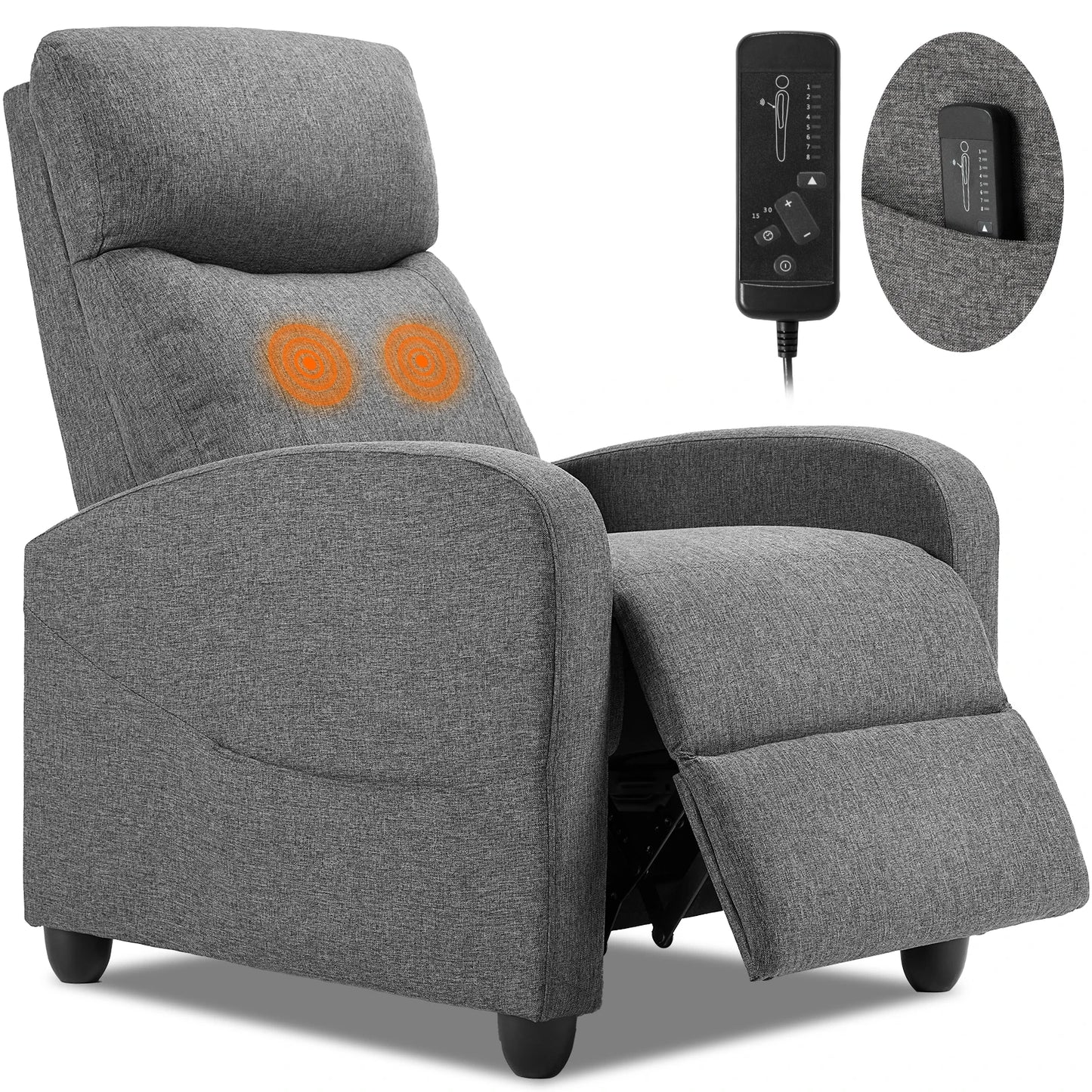 JHK Recliner Massage Chair with Lumbar Support
