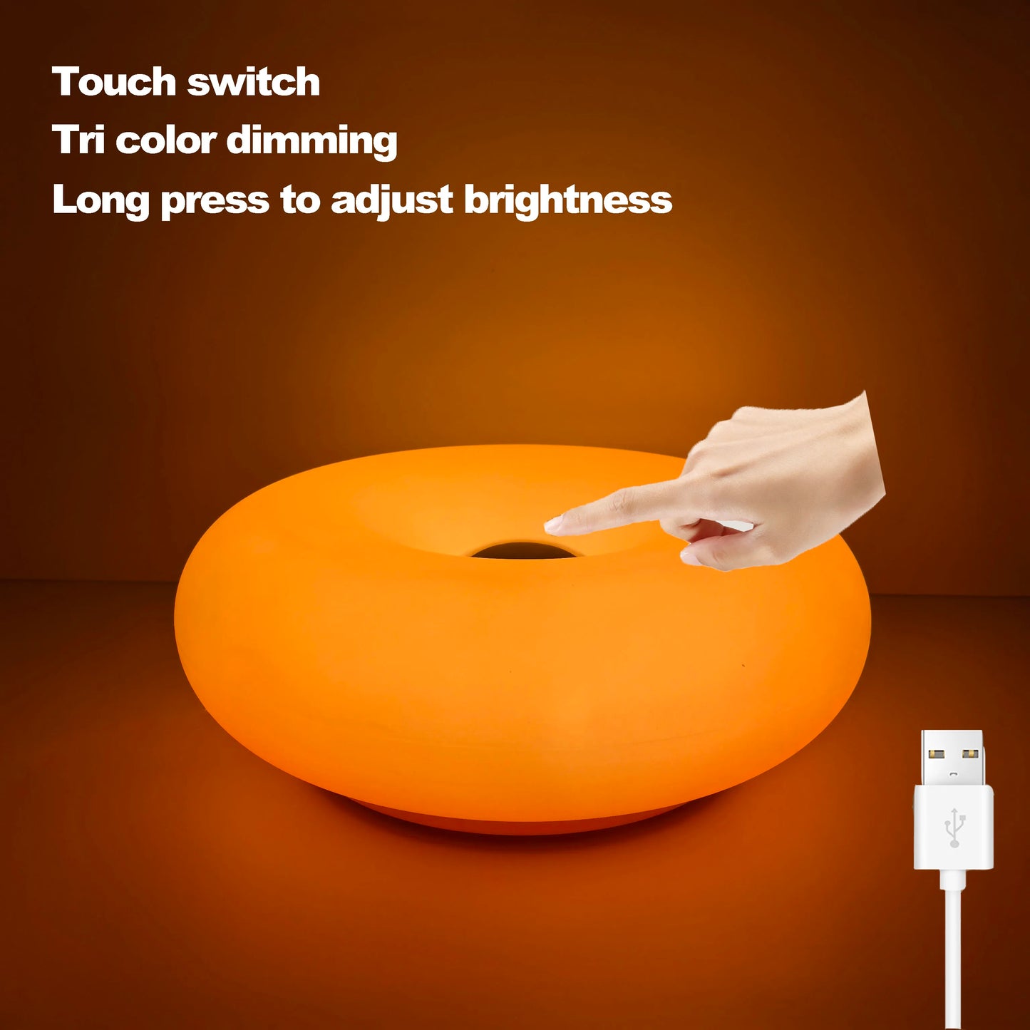 Bauhaus Donut Table Lamp with USB plug