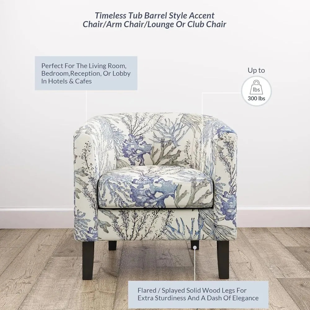 Linen Accent Barrel Chairs, Set of 2