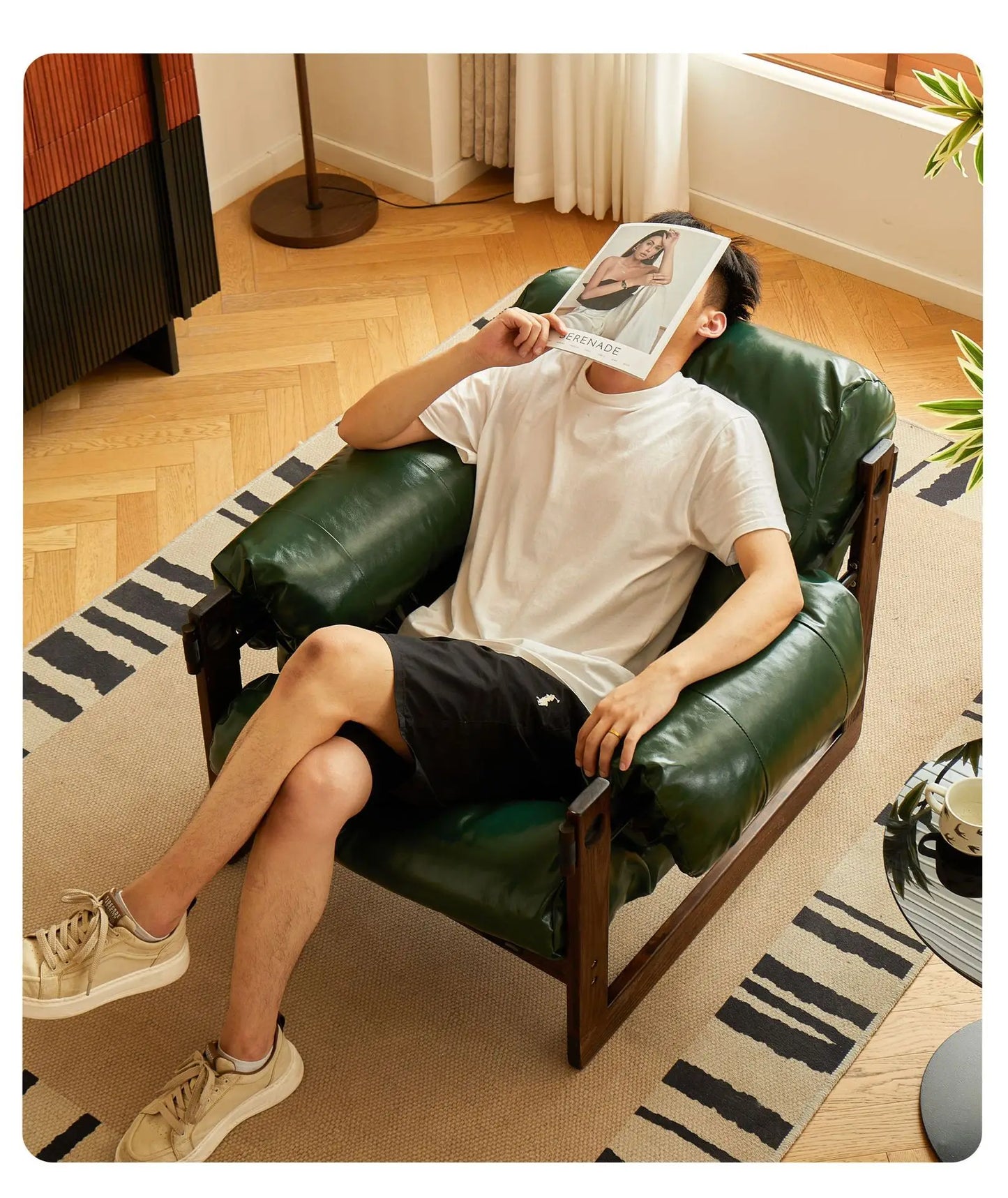 High-End Solid Wood Recliner Chair