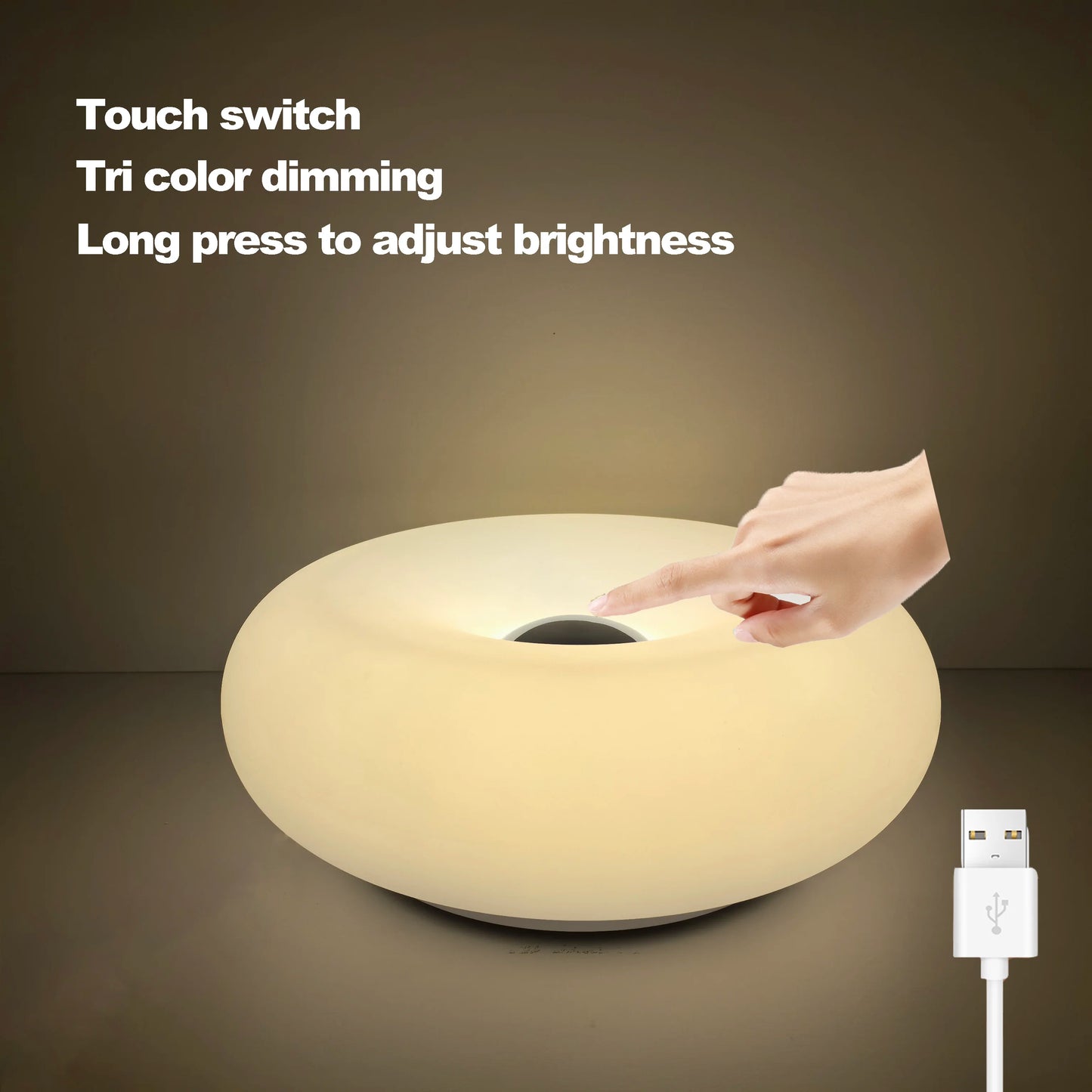 Bauhaus Donut Table Lamp with USB plug