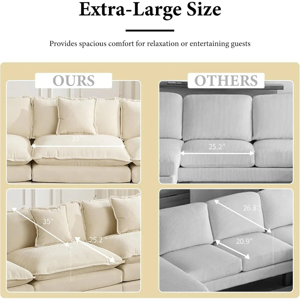 111.5" Modular Oversized Sectional Sofa