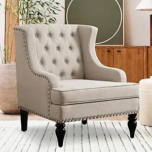 Amelia 29" Modern Upholstered Wingback Armchair