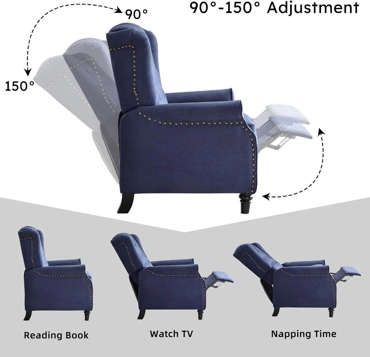EBELLO Push Back Recliner Armchair