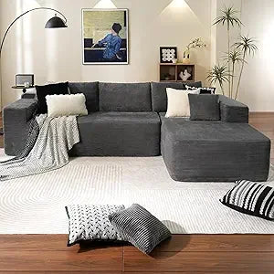Modern 104" L-Shaped Cloud Sectional Couch with Deep Seats