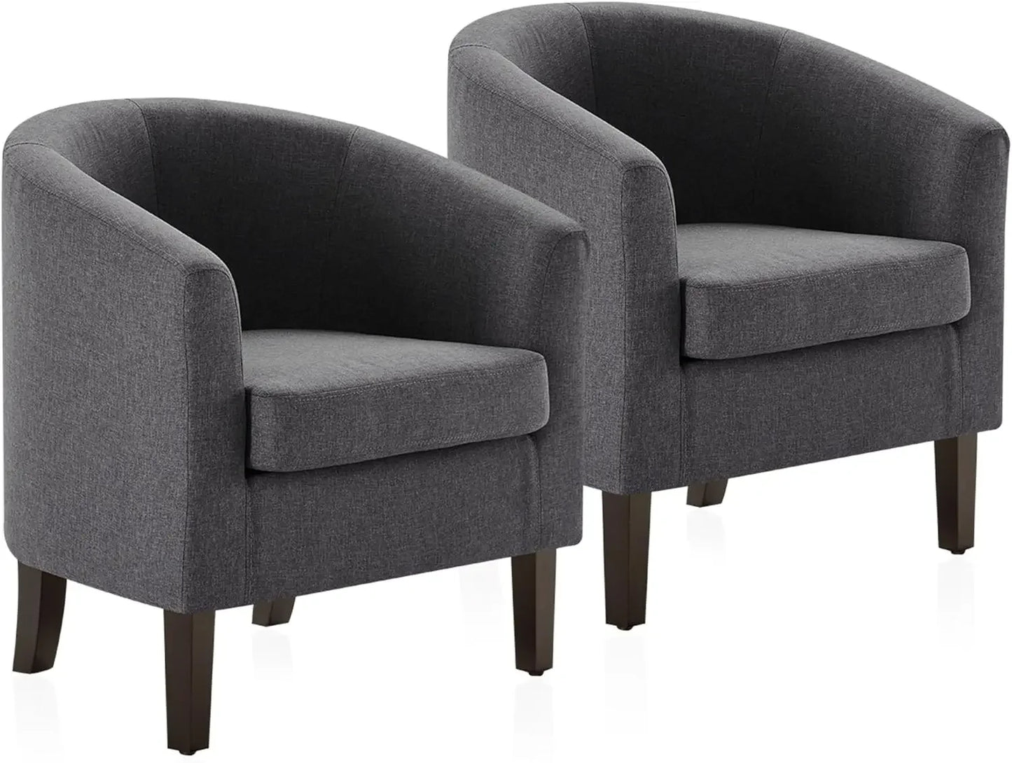 Linen Accent Barrel Chairs, Set of 2
