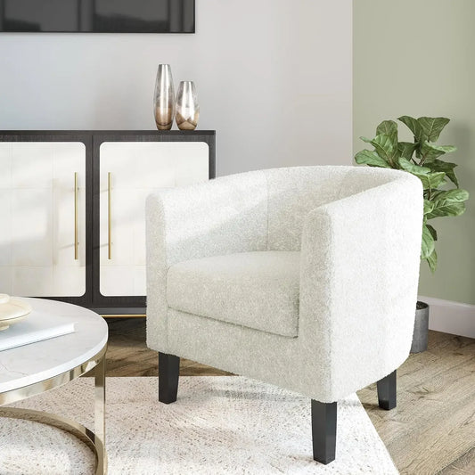 Linen Accent Barrel Chairs, Set of 2