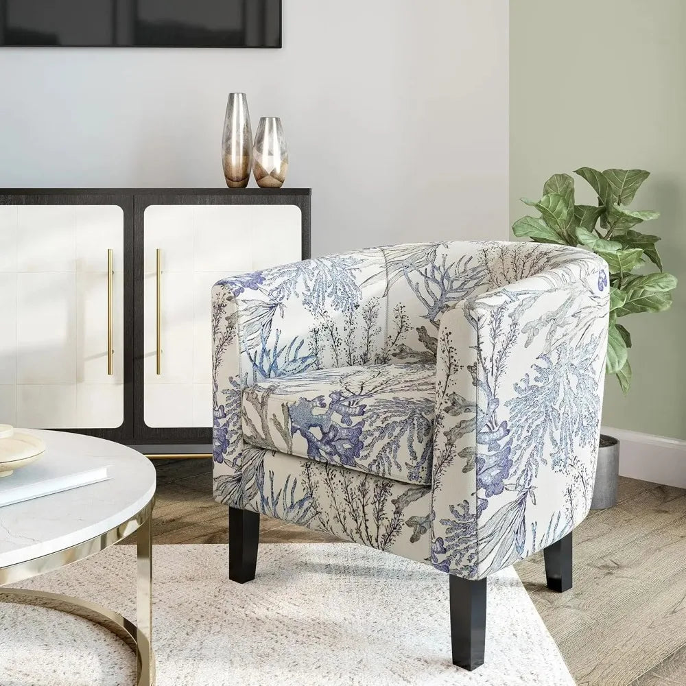 Linen Accent Barrel Chairs, Set of 2