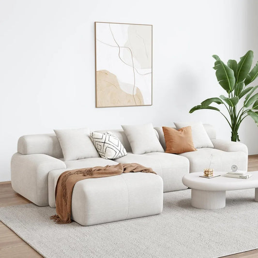 118" L-Shaped Modular Sectional Sofa