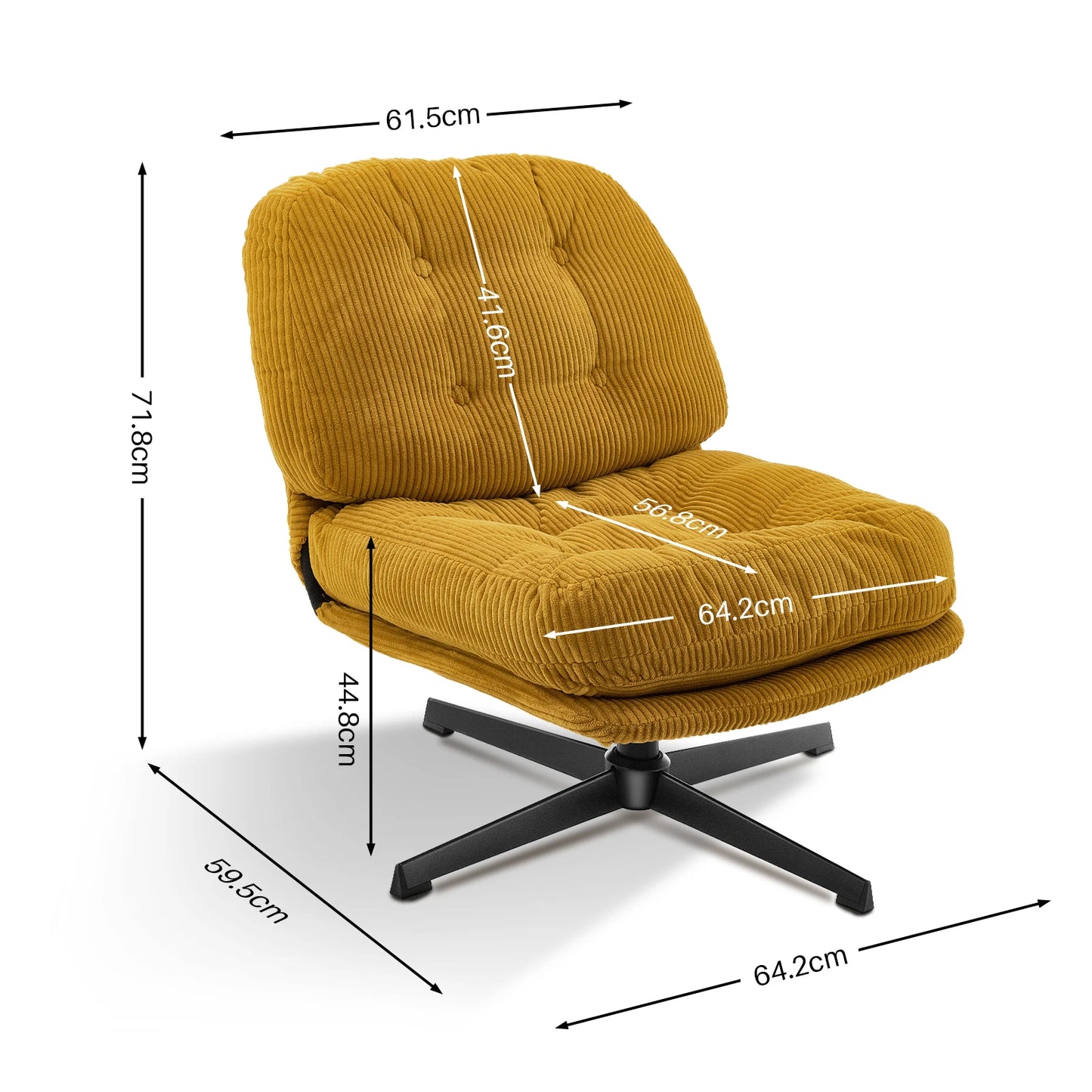 Redlife Modern Foldable Swivel Accent Chair (360° Swivel)
