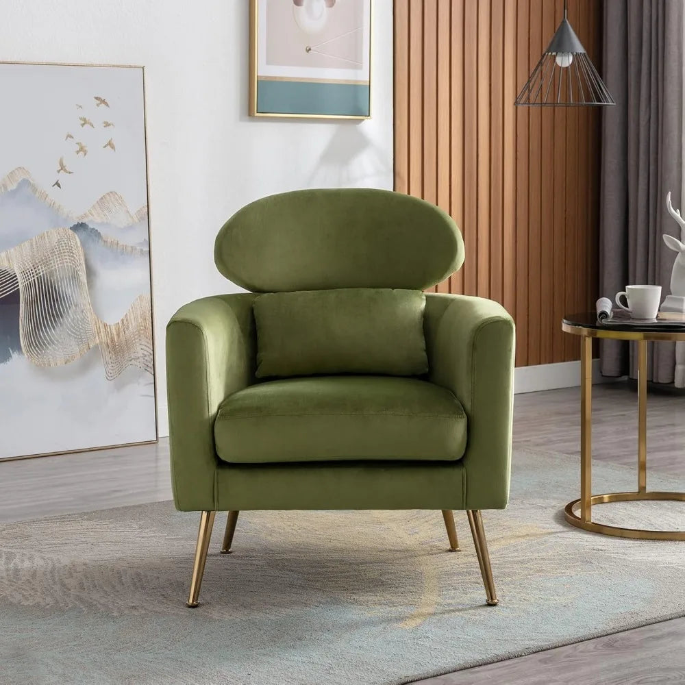 Modern Accent Upholstered Barrel Chair Set of 2