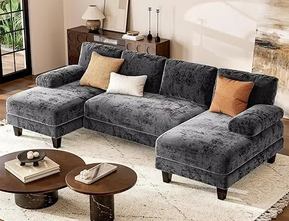 Txtin's 111" U-Shaped Sectional Couch with Double Chaise
