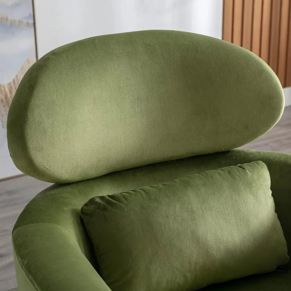 Modern Accent Upholstered Barrel Chair Set of 2