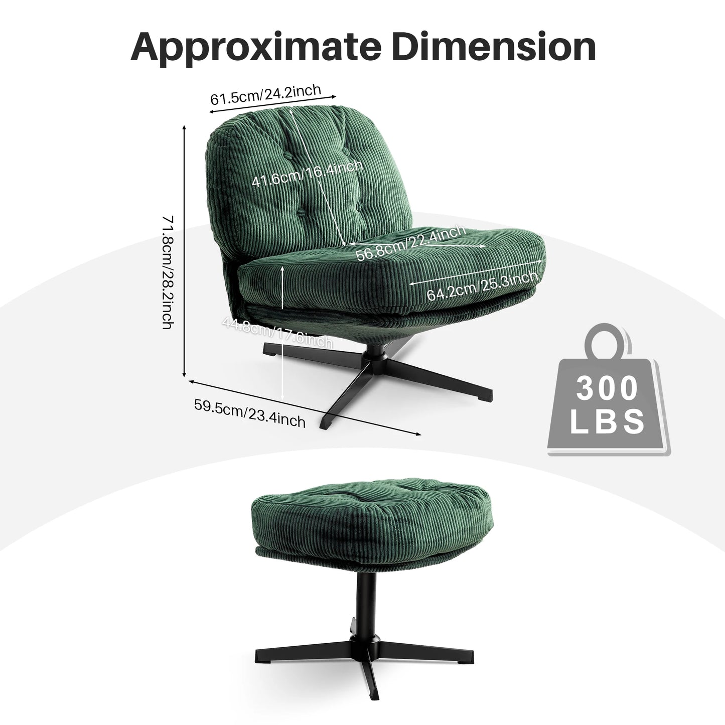Redlife Modern Foldable Swivel Accent Chair (360° Swivel)