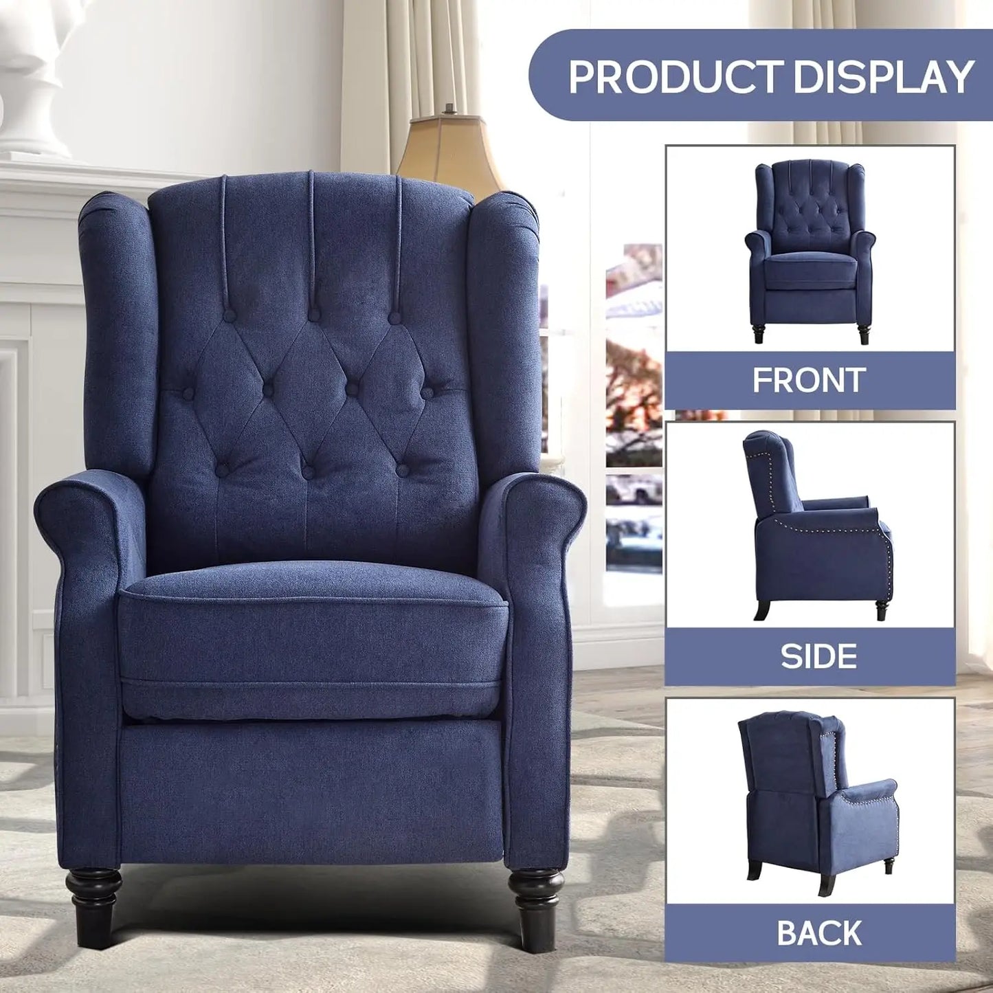 EBELLO Push Back Recliner Armchair