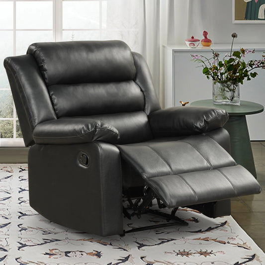 PU Leather Manual Recliner Chair with Comfortable Armrest