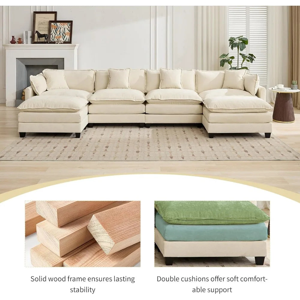 111.5" Modular Oversized Sectional Sofa