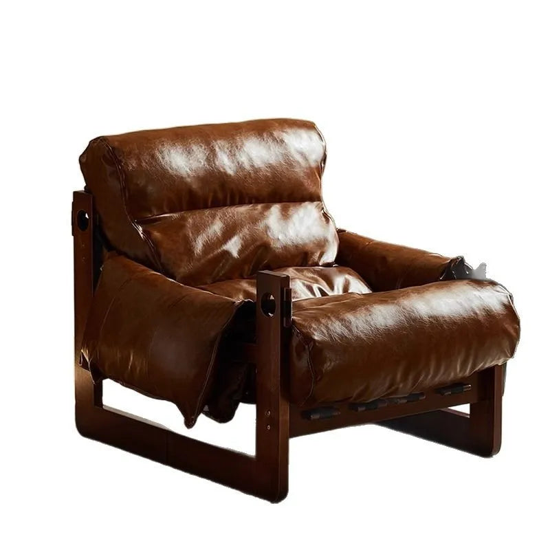High-End Solid Wood Recliner Chair