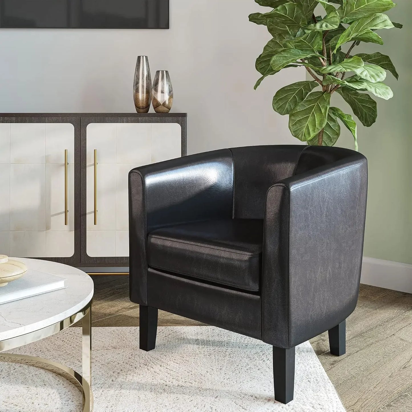 Linen Accent Barrel Chairs, Set of 2
