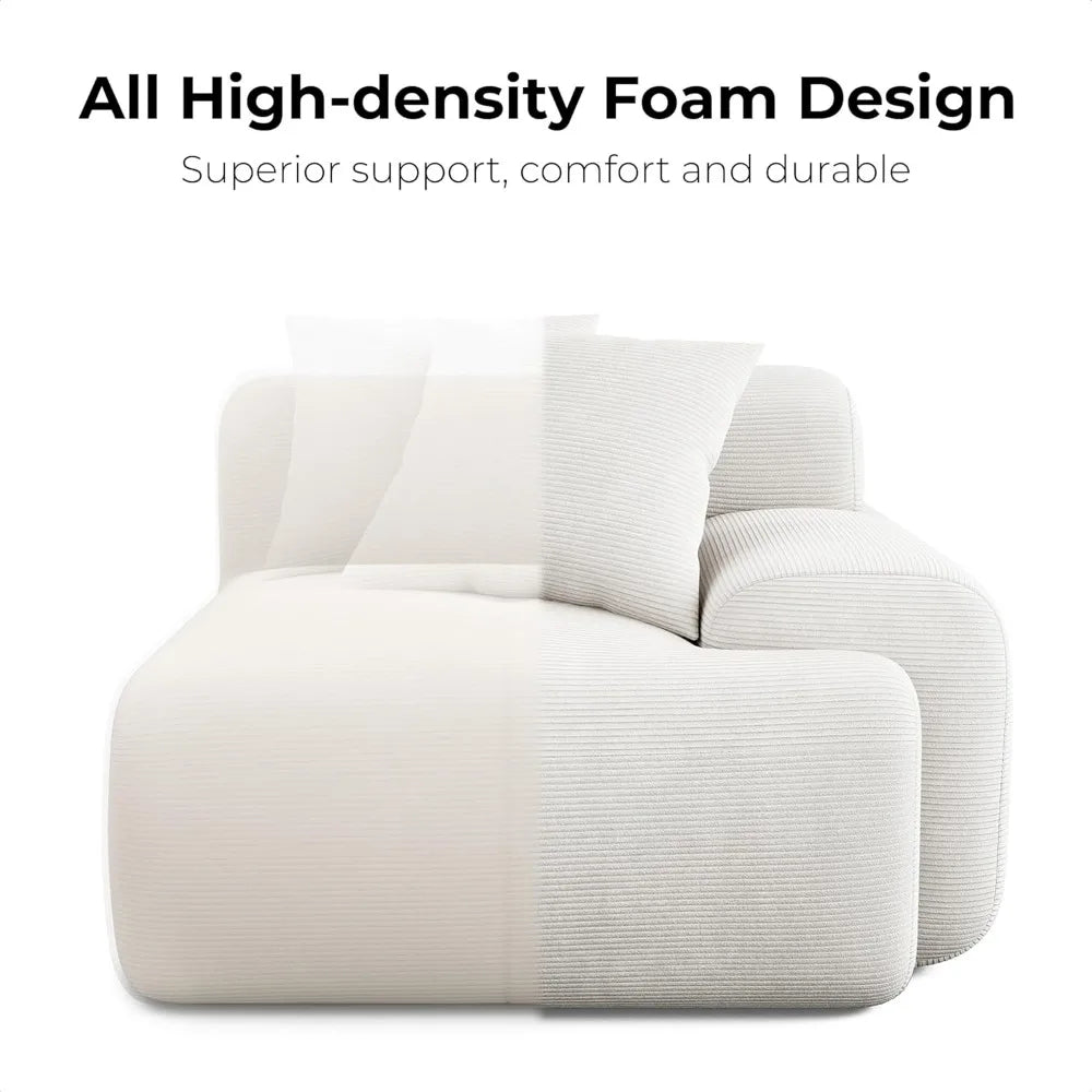 118" L-Shaped Modular Sectional Sofa
