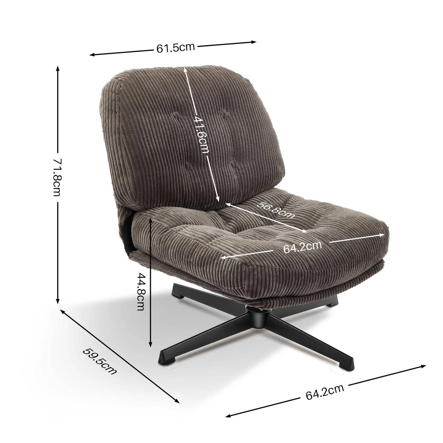 Redlife Modern Foldable Swivel Accent Chair (360° Swivel)