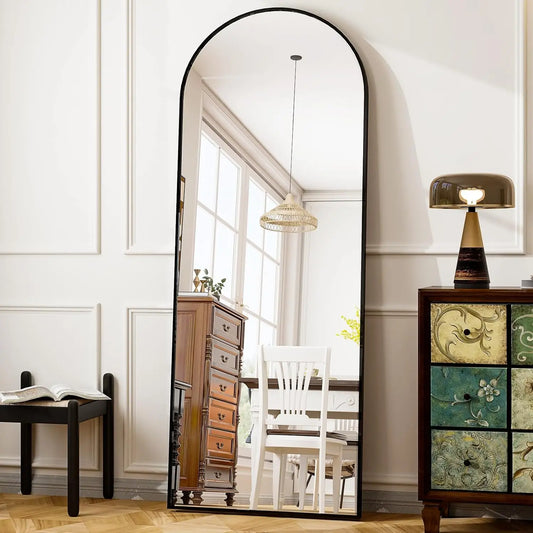 64"x21" Full Length Arched Mirror, Free Standing, Leaning, Wall-Mounted Mirror
