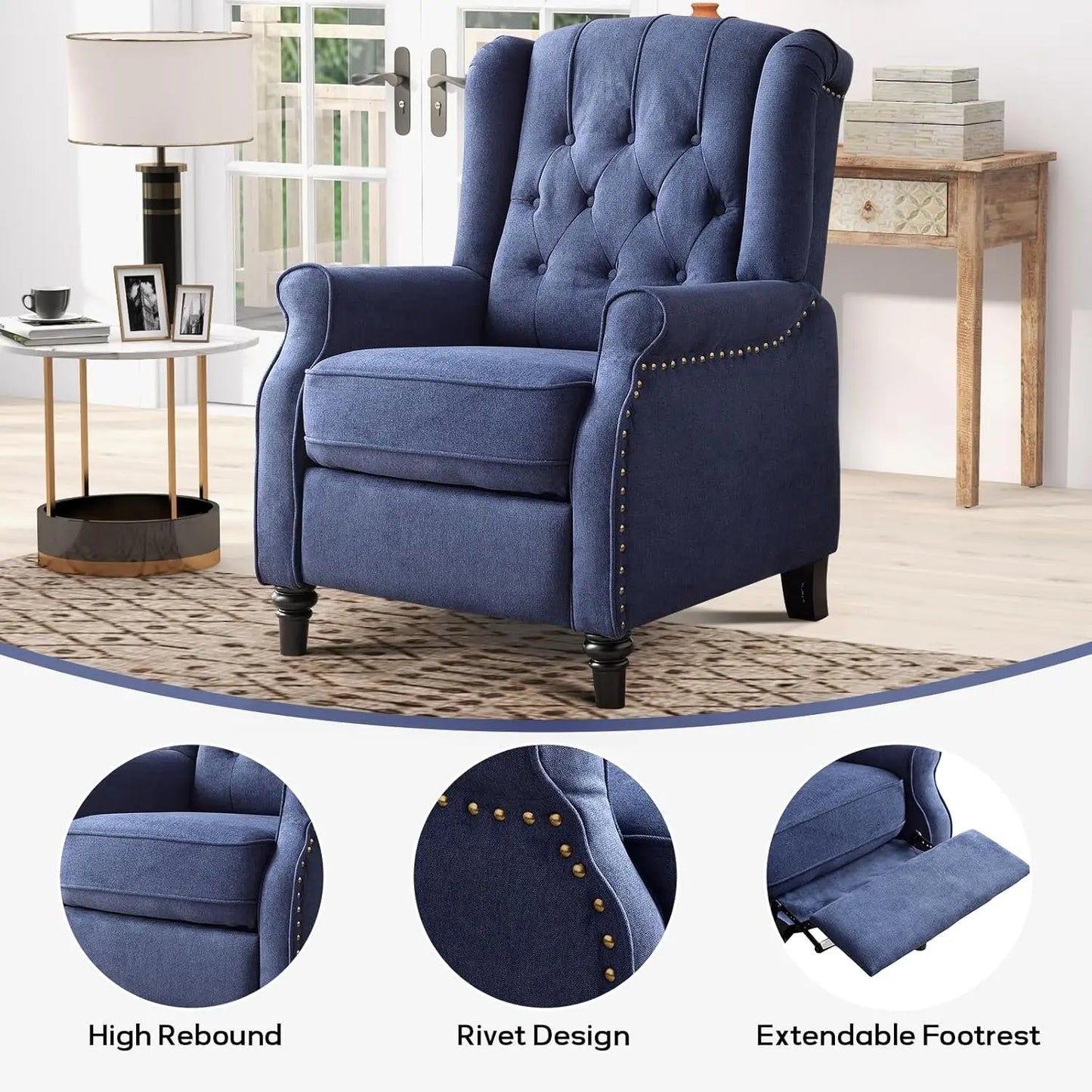EBELLO Push Back Recliner Armchair