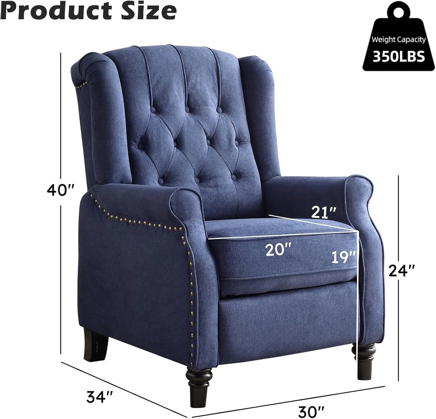 EBELLO Push Back Recliner Armchair