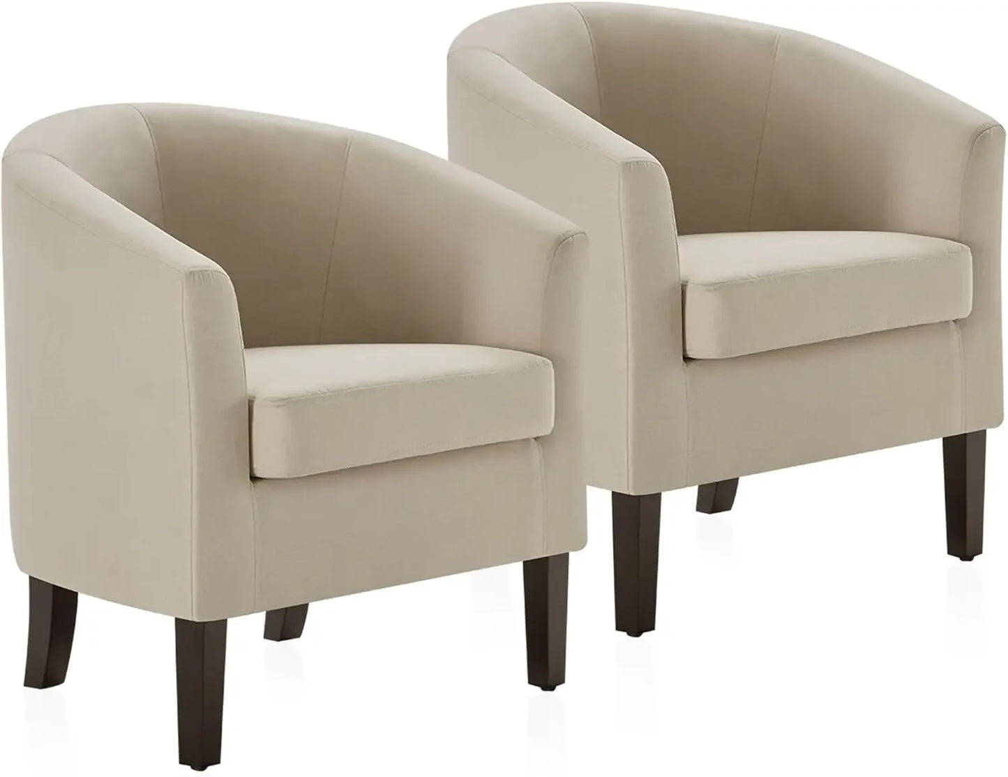 Linen Accent Barrel Chairs, Set of 2
