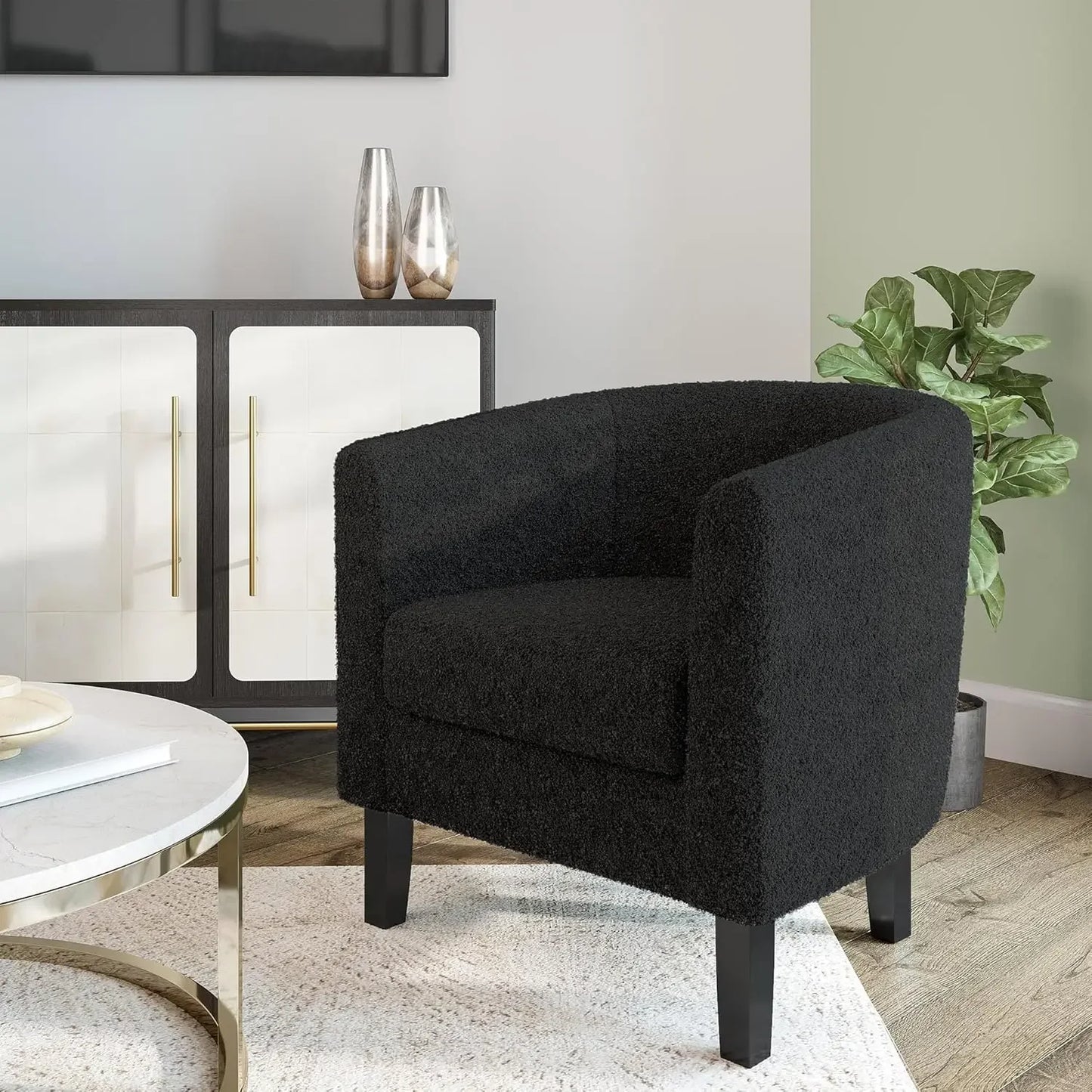 Linen Accent Barrel Chairs, Set of 2