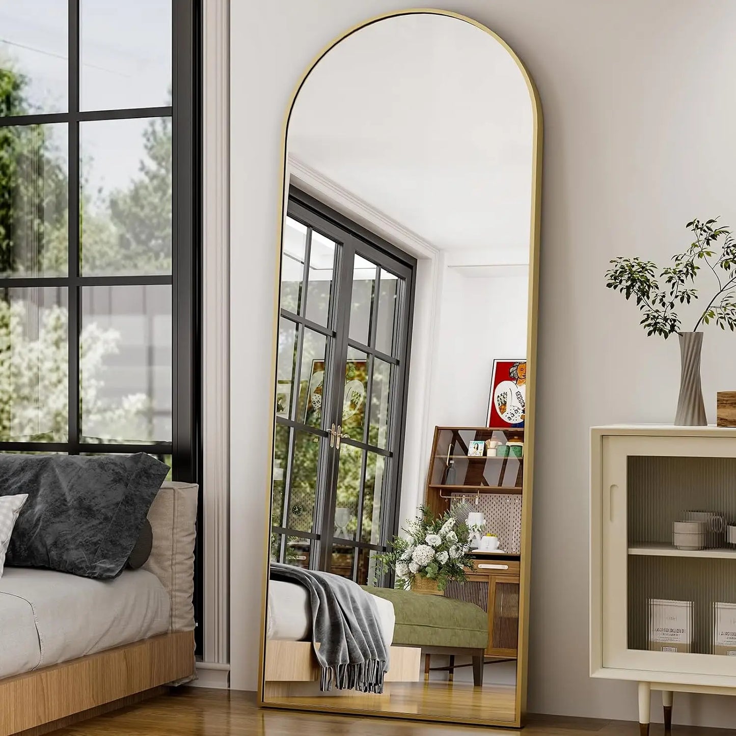 Extra Large 26" x 71" Arched Full Length Floor Mirror