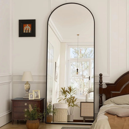 21x64 inch Arched Full Length Mirror with Aluminum Alloy Frame
