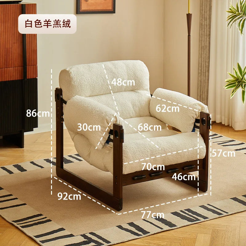 High-End Solid Wood Recliner Chair