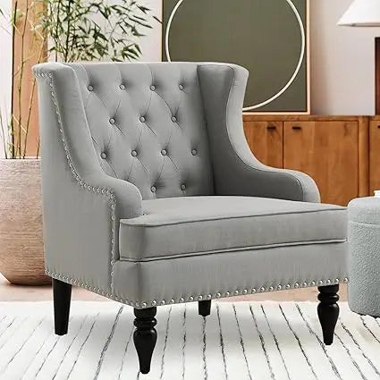 Amelia 29" Modern Upholstered Wingback Armchair