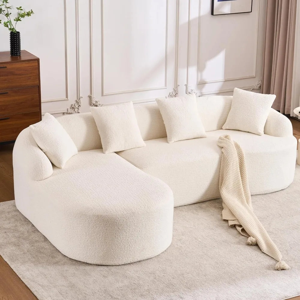 Modern Curved Oversized Sectional Sofa with Chaise