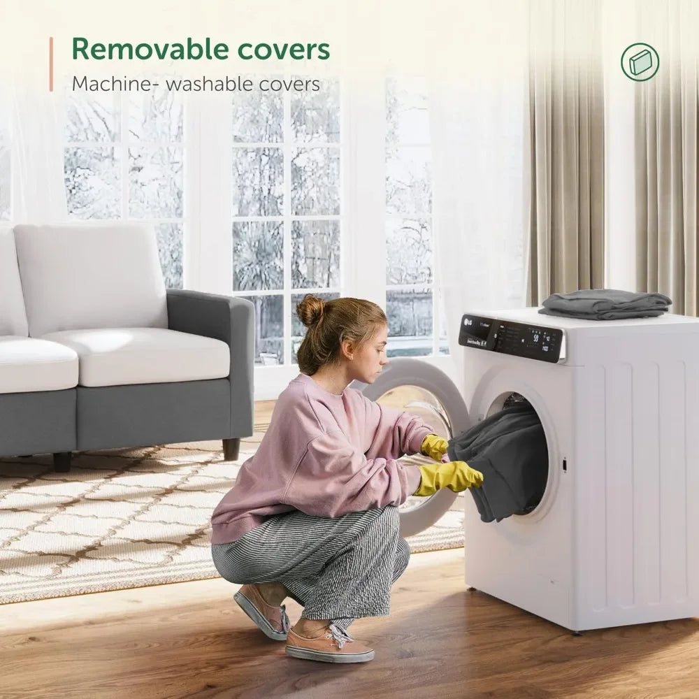 L-Shaped Convertible Sectional Sofa with Reversible Chaise