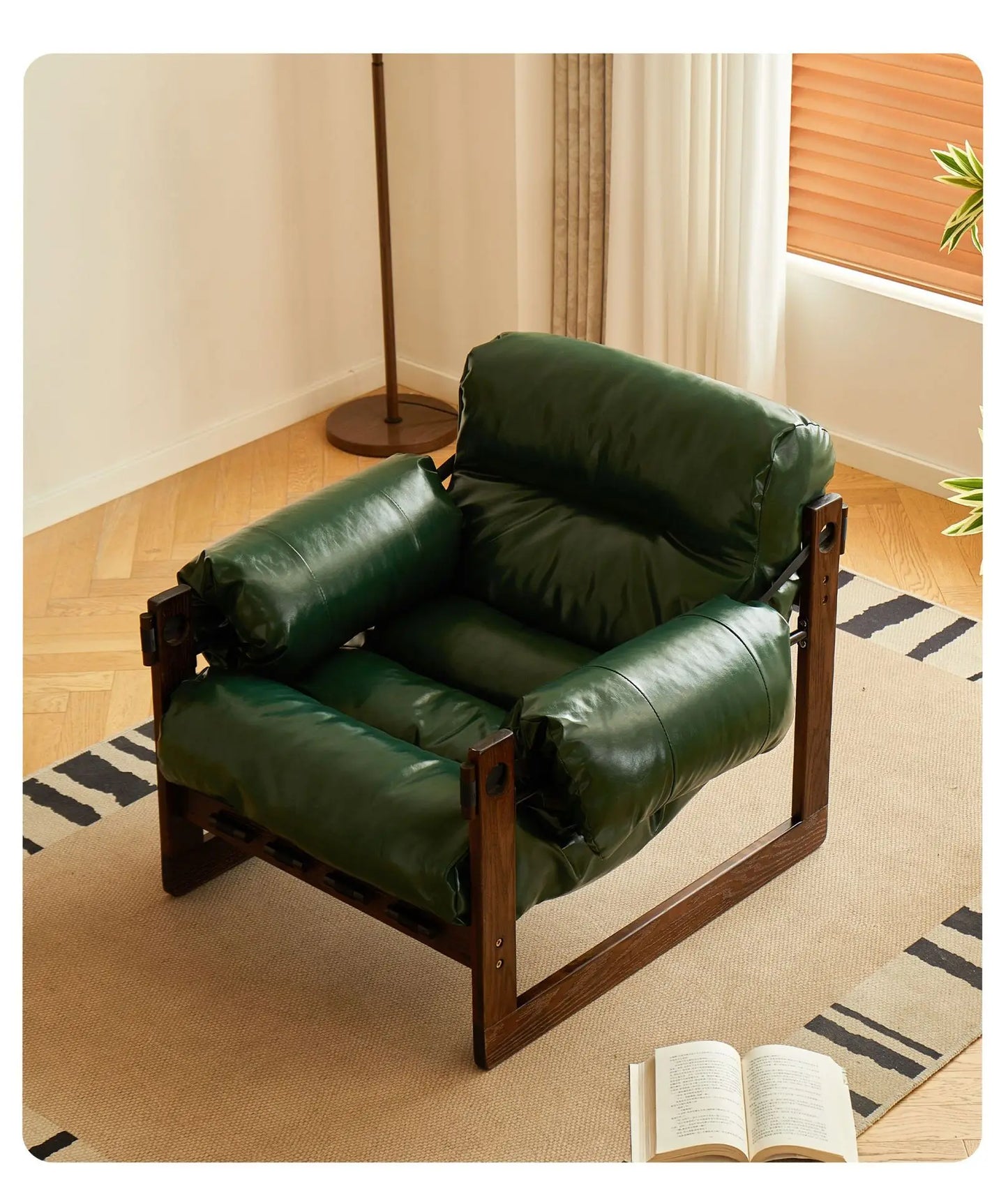 High-End Solid Wood Recliner Chair