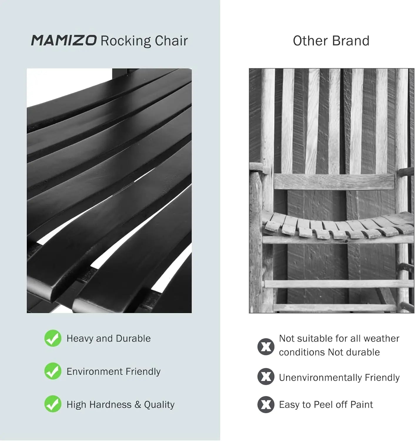 High-Backed Wooden Rocking Chair