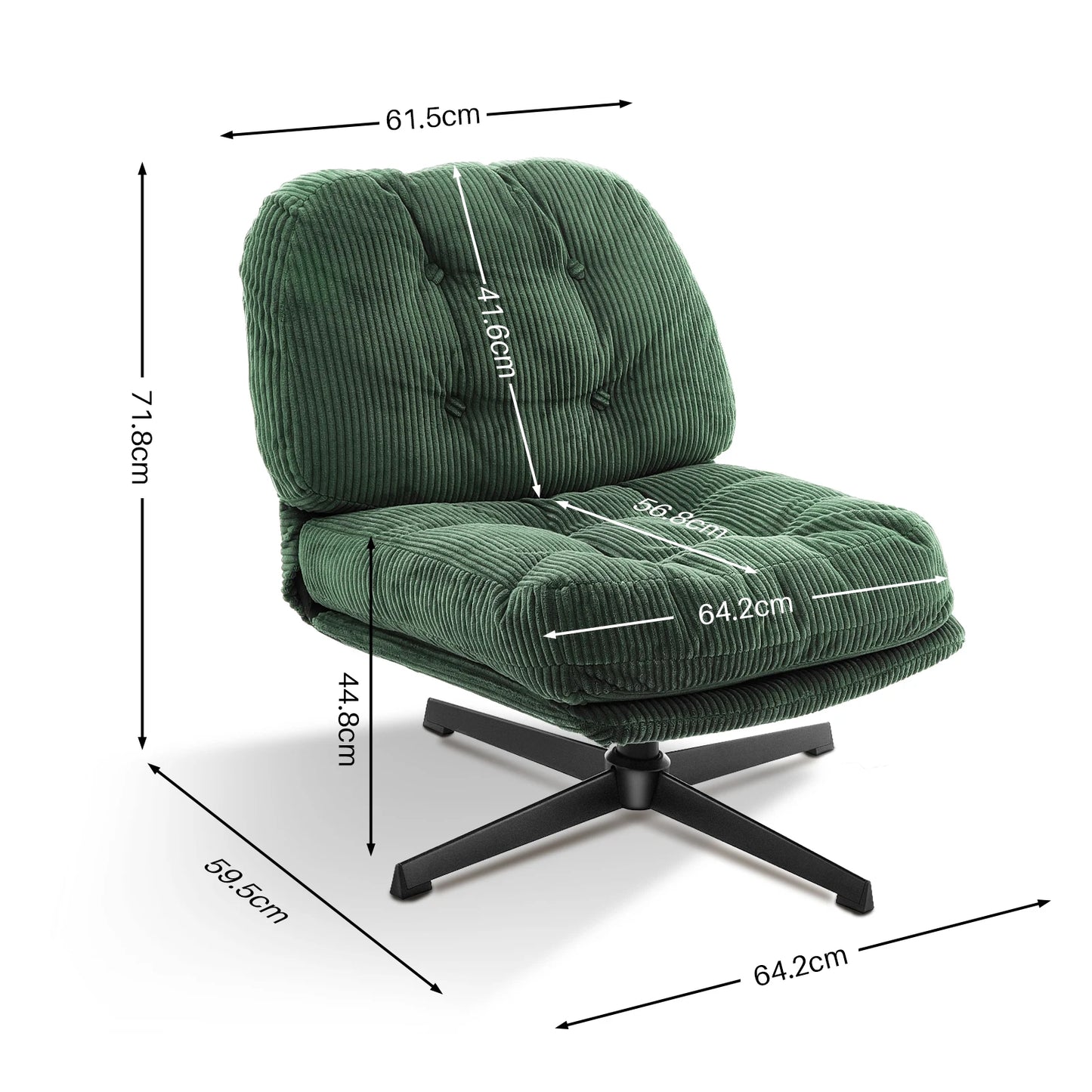 Redlife Modern Foldable Swivel Accent Chair (360° Swivel)