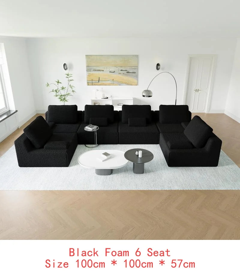 Oversized Boucle Modular Sectional Sofa