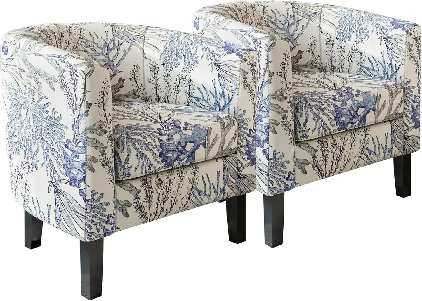 Linen Accent Barrel Chairs, Set of 2