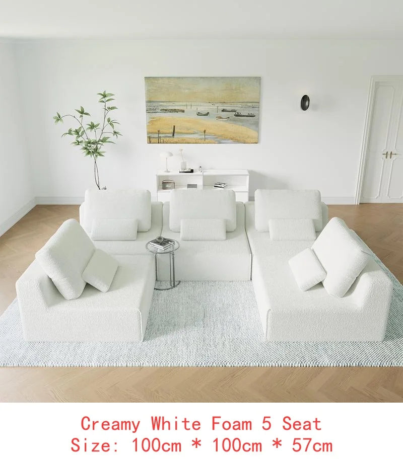 Oversized Boucle Modular Sectional Sofa