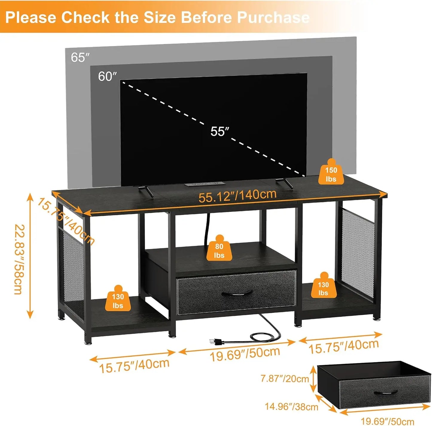 Curved Electric Fireplace Media Center TV Stand with Glass Door