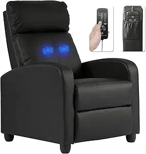 Modern Push-Back Recliner Chair with Lumbar Support