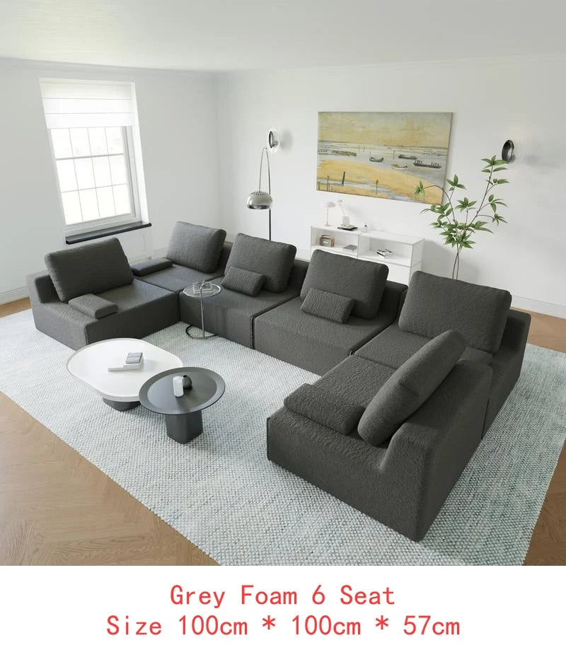 Oversized Boucle Modular Sectional Sofa